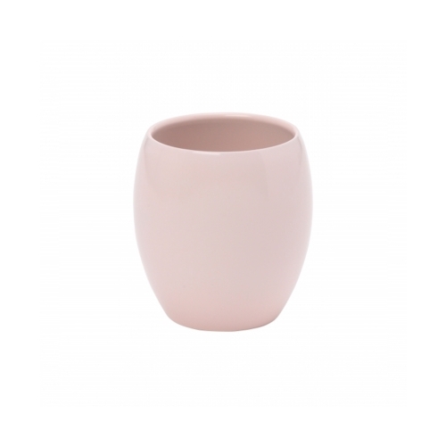 雙層不鏽鋼陶瓷茶杯280ml 粉色