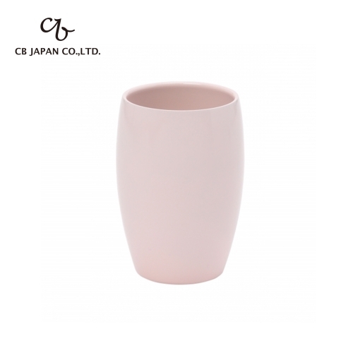 雙層不鏽鋼陶瓷茶杯350ml　粉色