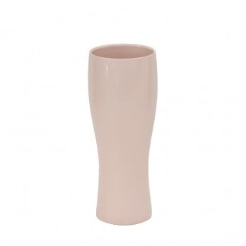 雙層不鏽鋼陶瓷茶杯380ml　粉色