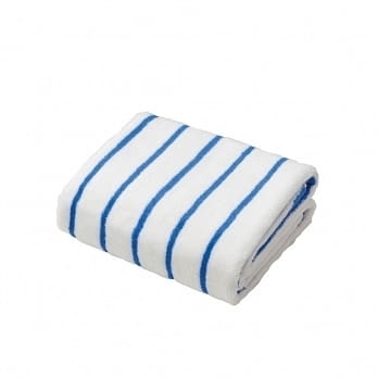 線條系列毛巾 白底藍線