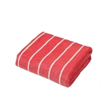 線條系列毛巾 紅底白線
