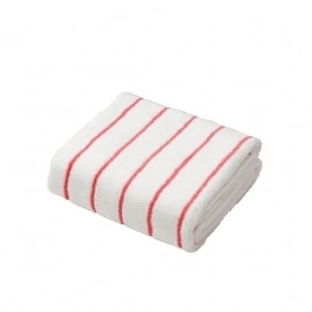 線條系列毛巾 白底紅線