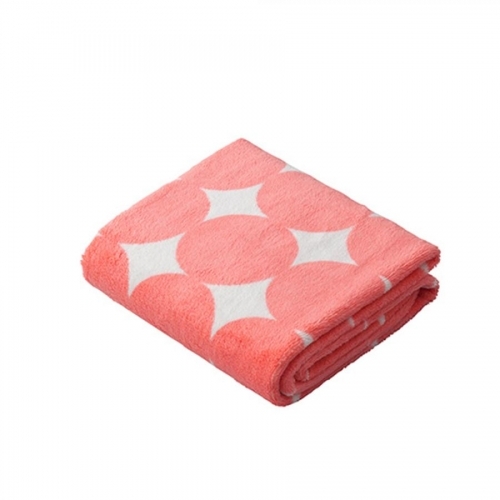 幾何系列毛巾 櫻桃粉