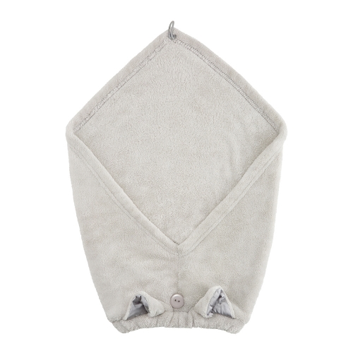 超細纖維擦頭包巾 緞帶灰貓
