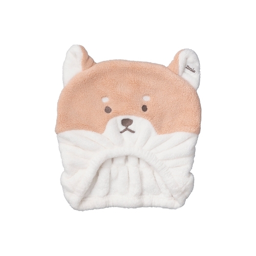 細纖維乾髮帽 柴犬棕